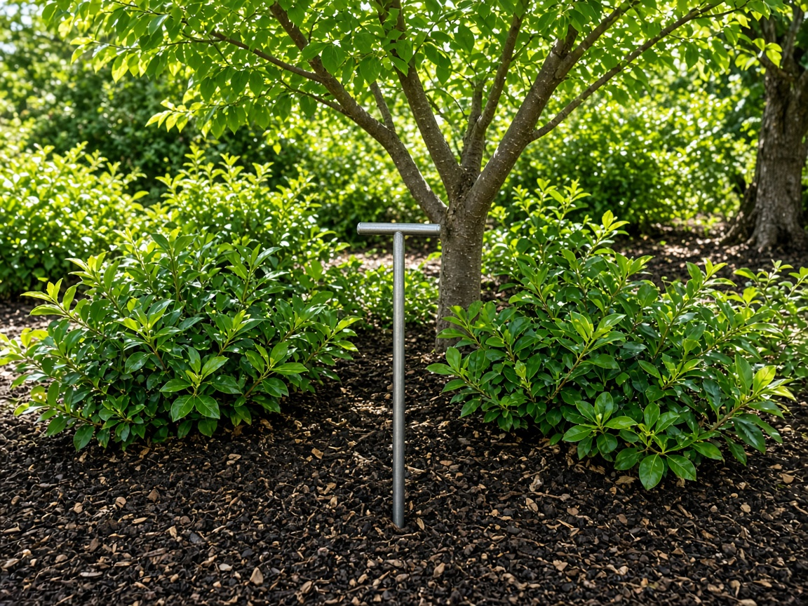 Deep-root probe at a shrub bed